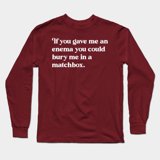 Full of Shit // Funny Christopher Hitchens Quote Long Sleeve T-Shirt by darklordpug